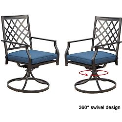 Top Space Outdoor Chair Patio Chairs Swivel Rocker Chairs Patio Dining Chair Iron Metal Bistro S ...