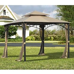 Sunjoy 110109156 Original Replacement Canopy for Madaga Havana Gazebo (10X10 Ft) L-GZ136PST-2/7/ ...