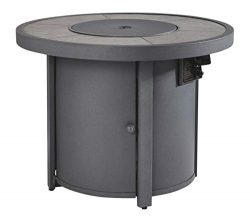 Signature Design by Ashley – Donnalee Bay Outdoor Round Fire Pit Table – Burner Cove ...