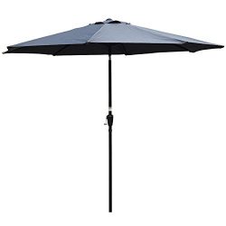 Sundale Outdoor 10FT Patio Umbrella Table Umbrella Market Umbrella with Aluminum Pole & Auto ...