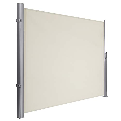 SONGMICS 118.1 L x 63 H Inches Retractable Patio Side Awning Wall Post