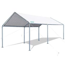 GALSOAR Carport, 10 x 20 ft Heavy Duty Car Canopy for Snowy, Rainy Sunny Days, Rust Resistant Ga ...