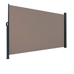 Goujxcy Retractable Patio Screen,Outdoor Patio Side Awning Patio Garden Sun Shade Wind Screen Pr ...