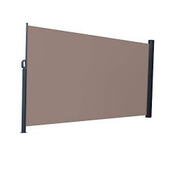 Goujxcy Retractable Patio Screen,Outdoor Patio Side Awning Patio Garden Sun Shade Wind Screen Pr ...