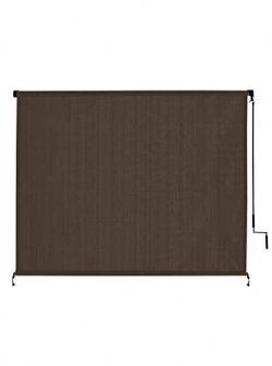 VICLLAX Outdoor Roller Shade, Patio Cordless  Blinds Roll Up Shade (8′ W X 6′ L) , Mocha