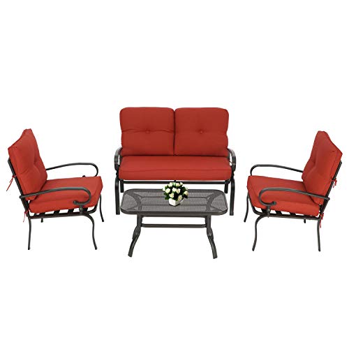 Oakmont Outdoor Furniture Patio Conversation Set Loveseat, 2 Chairs