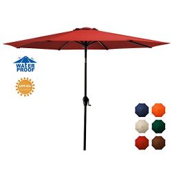 MEWAY 10ft Patio Umbrella Outdoor Umbrella with Push Button Tilt and Crank for Commercial Event  ...