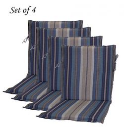 Comfort Classics Inc. Set of 4 Mid Back Outdoor Dining Chair Cushion 20″ x 36″ x 2 i ...