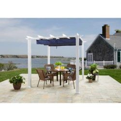 Elegant and Stylish BH&G Meritmoor Aluminum/Steel Pergola with Single-Finish,10′ x 12& ...