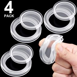 Maitys Clear Silicone Umbrella Hole Ring Plug and Cap Set for Glass Outdoors Patio Table Clear D ...