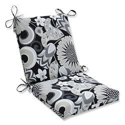 Pillow Perfect Outdoor | Indoor Sophia Graphite Squared Corners Chair Cushion