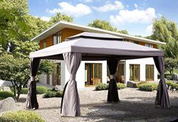 Grand patio 10×13 Feet Patio Gazebo, Outdoor Instant Canopy with Mosquito Netting and Shade ...