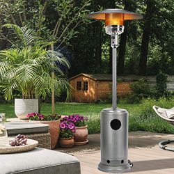 Bathonly Propane Patio Heaters Outside Heater with Wheels,Commercial Outdoor Patio Heater